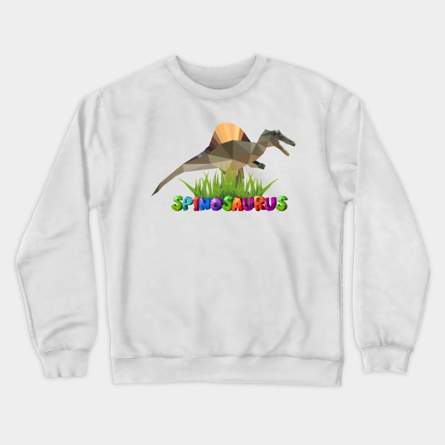 Spinosaurus dinosaur Crewneck Sweatshirt by DimDom